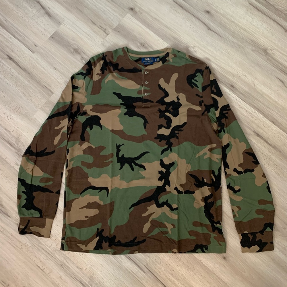 Mens Ralph Lauren Camo Long Sleeve